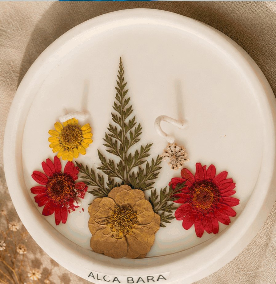 Pressed Flower Candle Tray