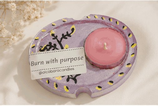 'Burn with Purpose' Tealight Plate