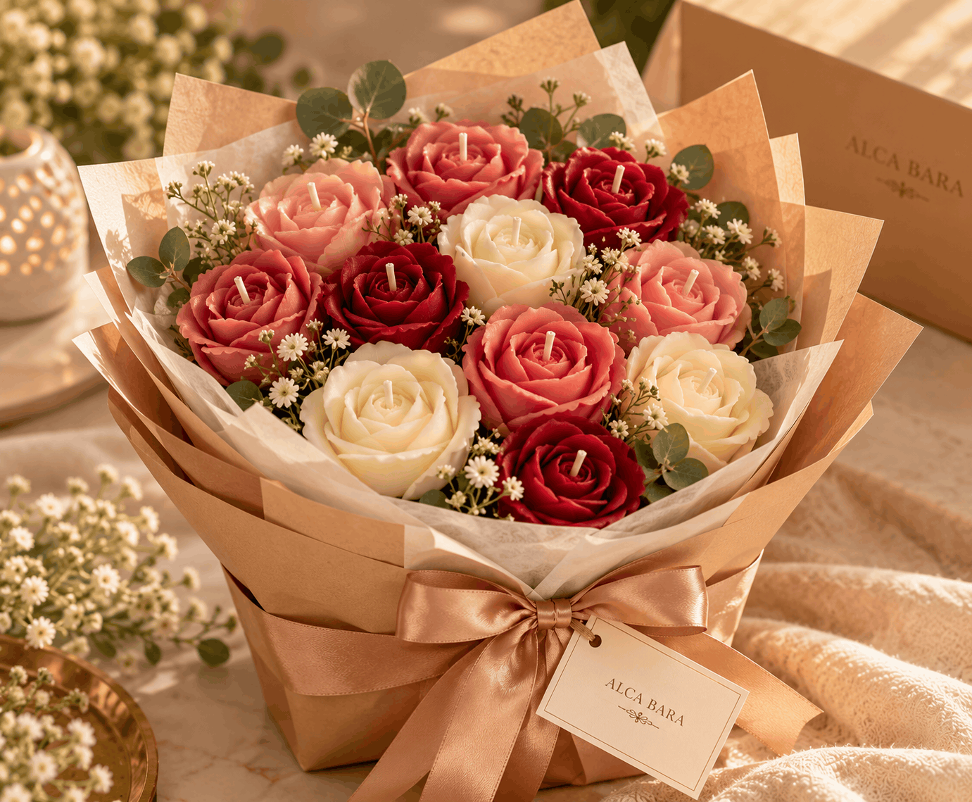 Candle Bouquet – 10 Flowers — Candle Bouquet by ALCA BARA