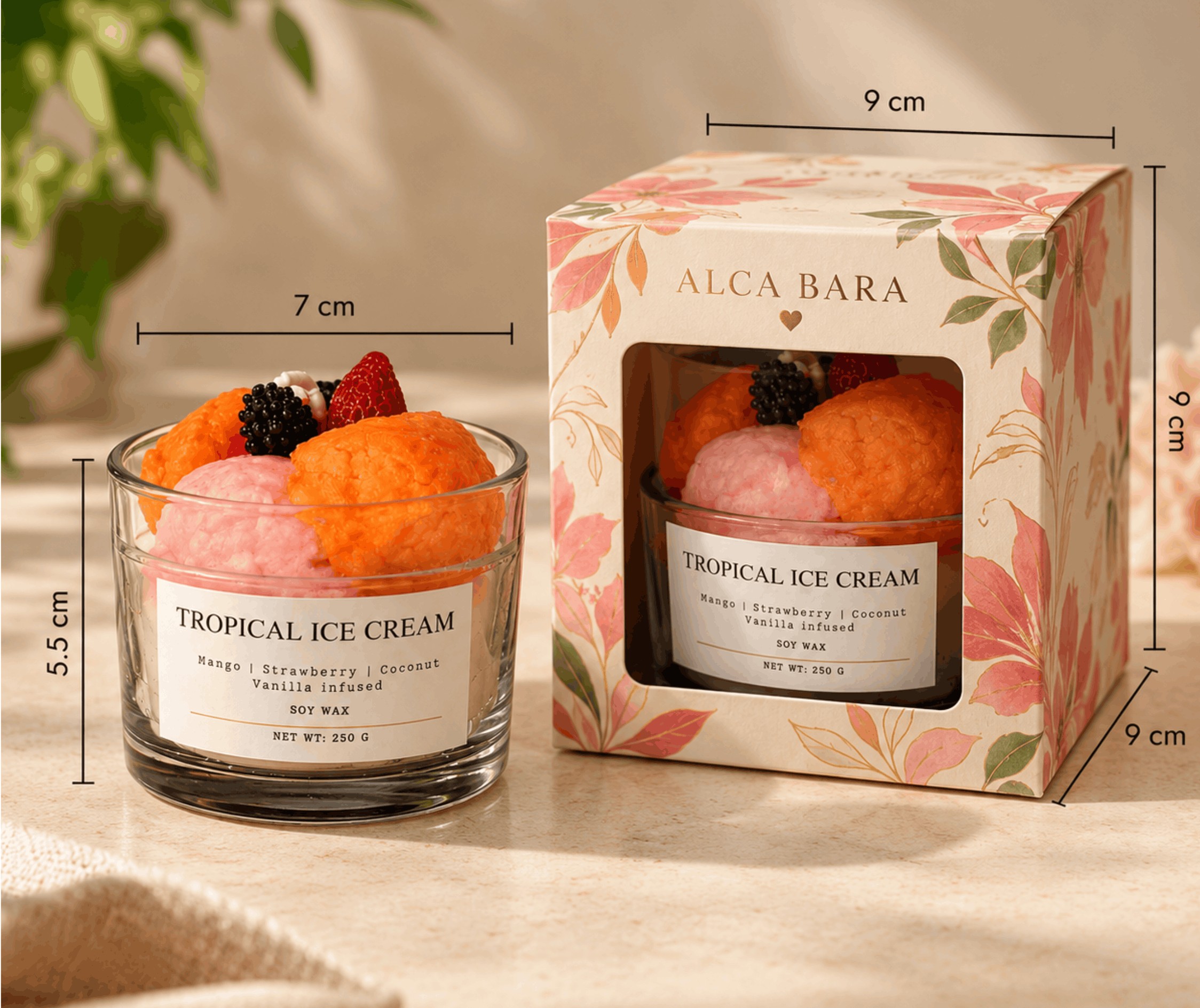 Trio Medley Ice Cream Candle — Indulgence Candle by ALCA BARA