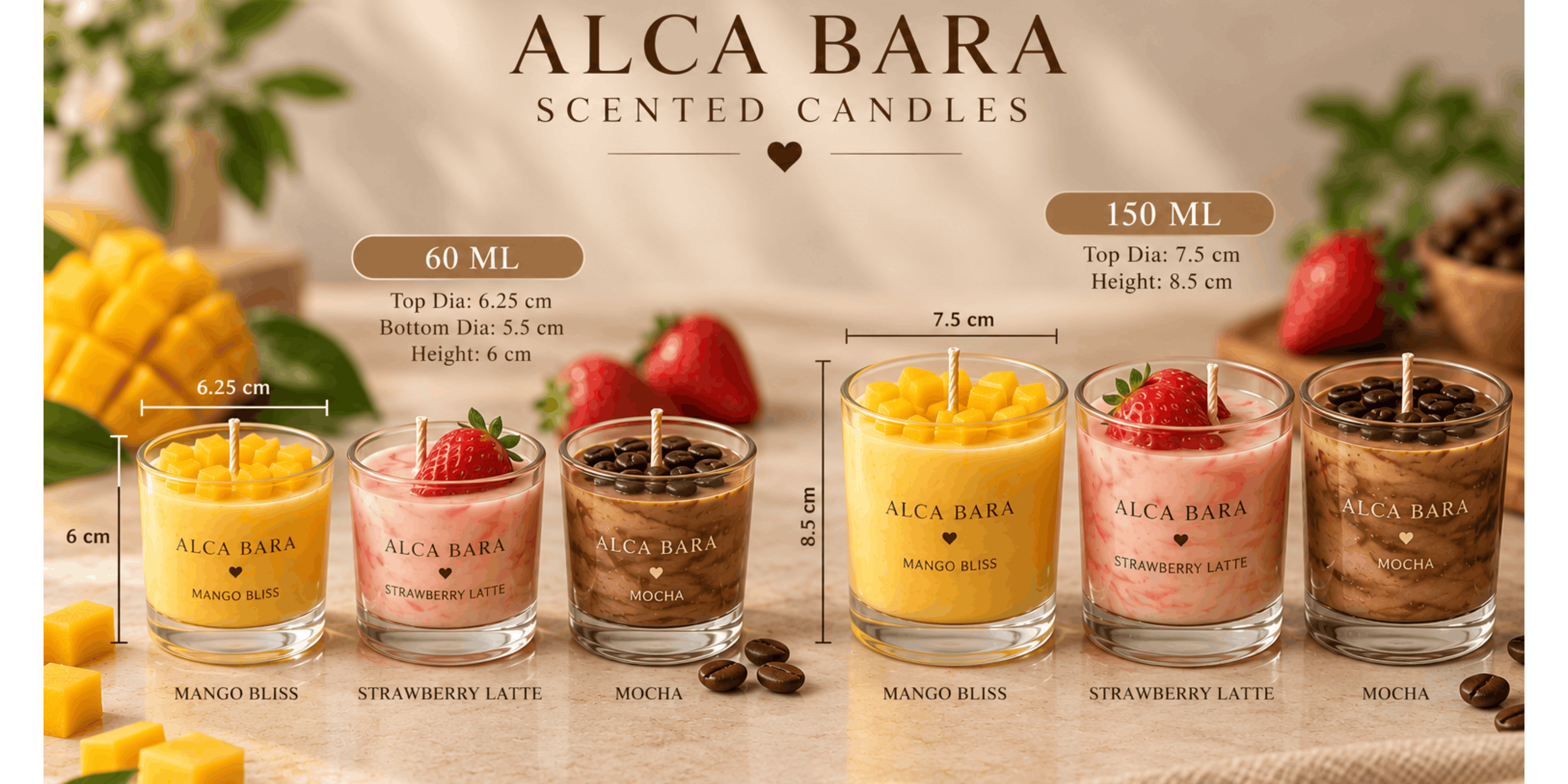 The Strawberry Latte Candle — Indulgence Candle by ALCA BARA