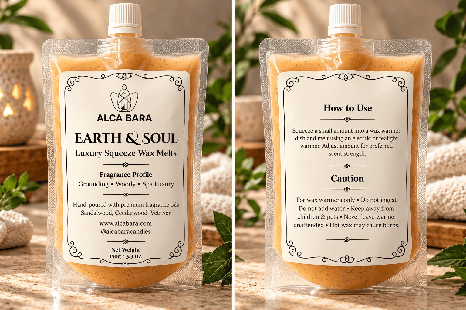 Earth & Soul Squeeze Wax Melts — Squeeze Wax Melt by ALCA BARA