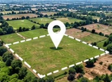 Land plot marked out for a new factory