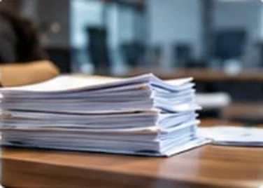 Stacks of revenue documents