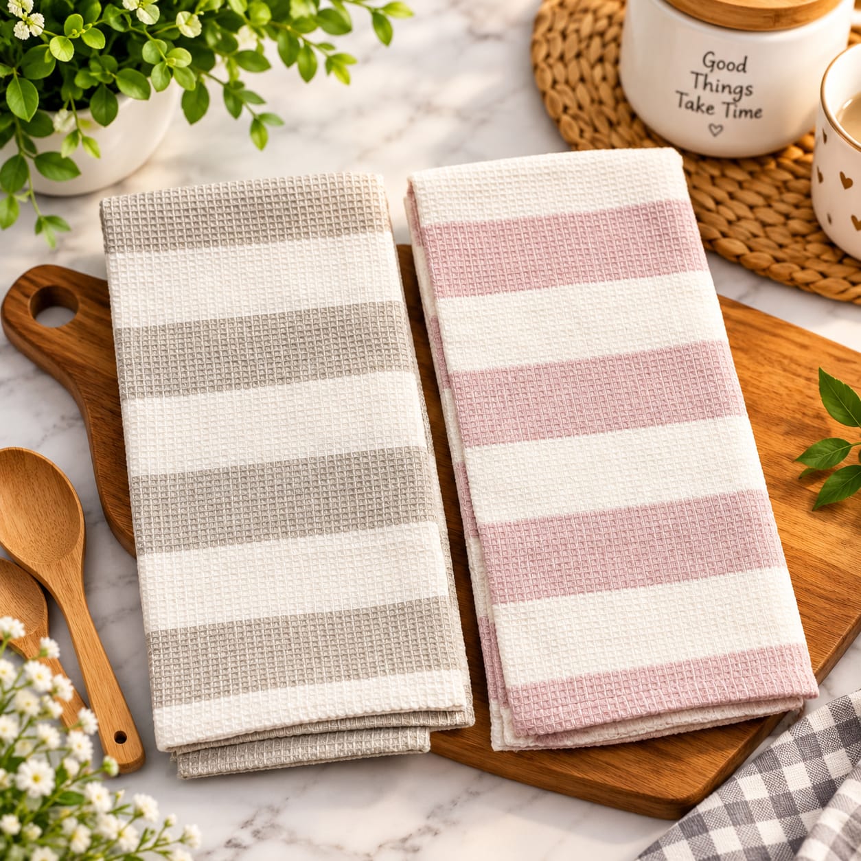 WAFFLE SET OF 2 KITCHEN TOWEL