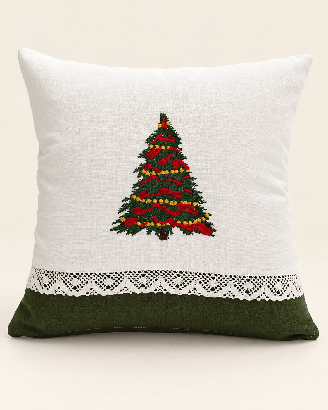 Garland Tree Embroidered Cushion Cover
